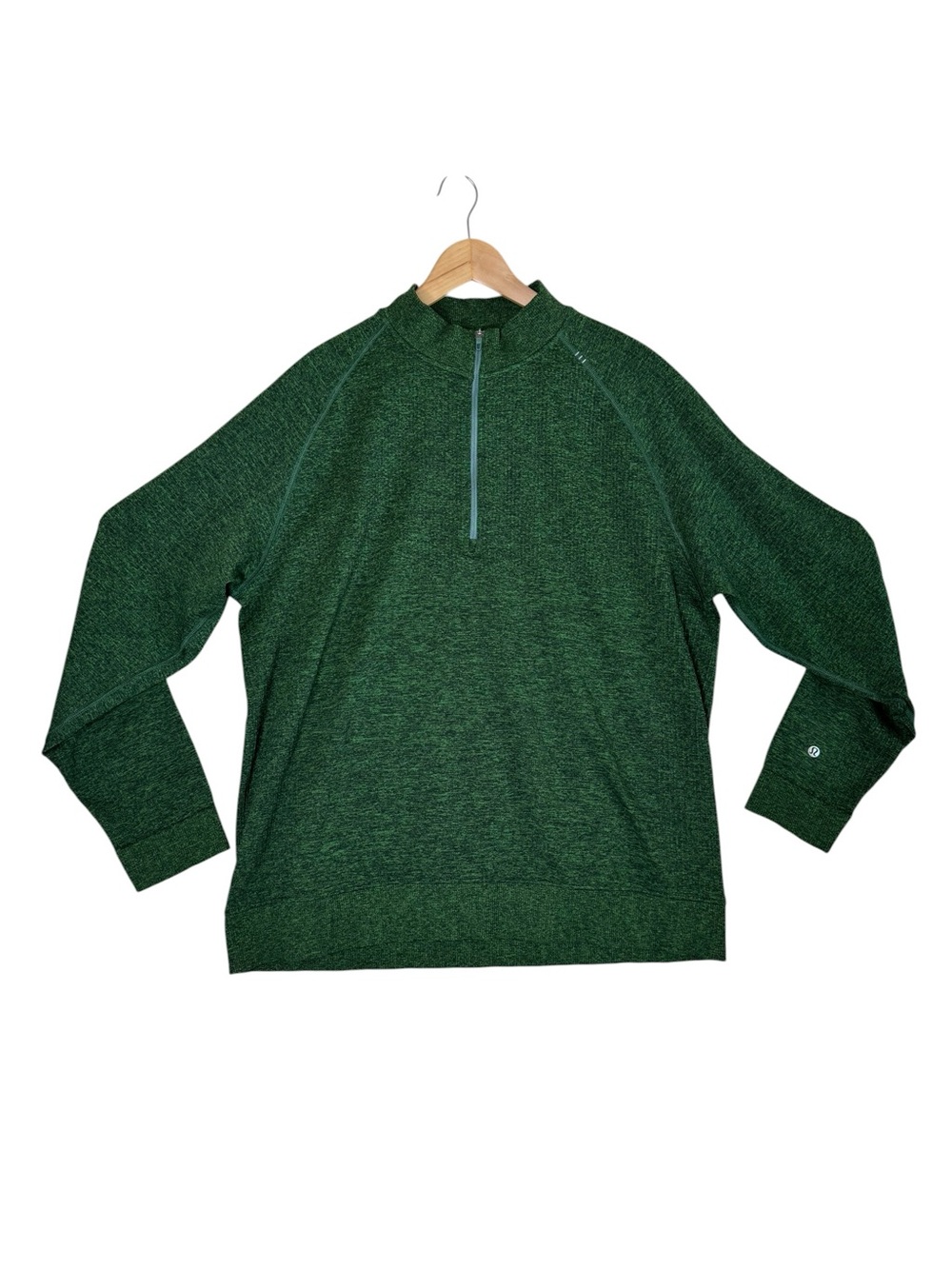 Lululemon Engineered Warmth Half Zip Long Sleeve Pullover Green Men's Size XXL